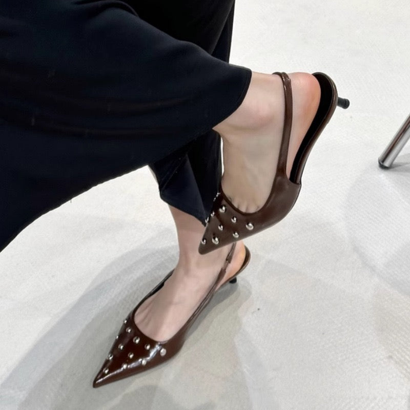 3399 Dressy Pointed-Toe Heeled Sandals