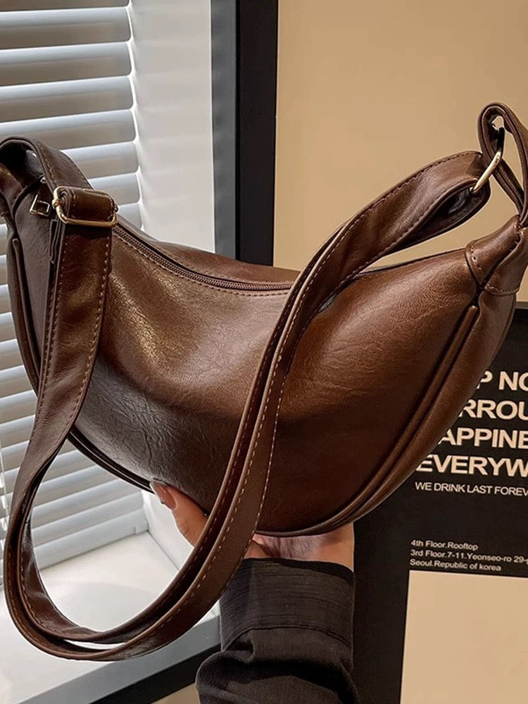 4666 genuine leather crossbody bag