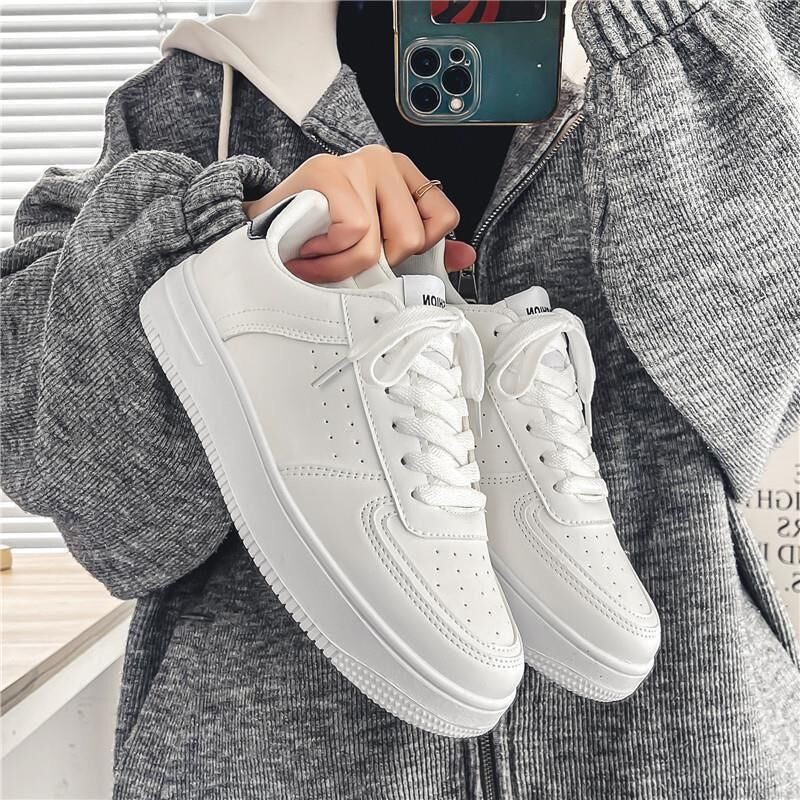 3471 Unisex Fashionable White Sneakers