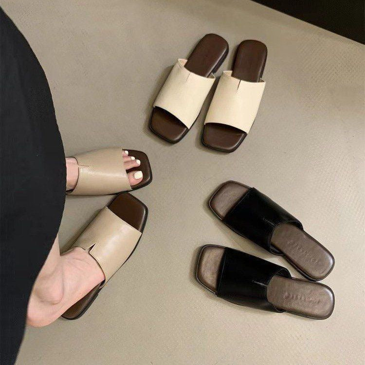 3607 Women's Leather Slippers