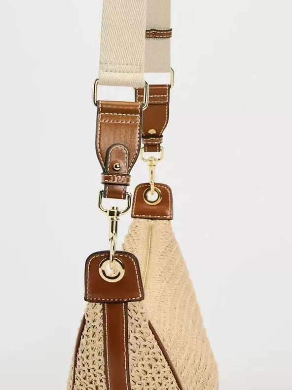 954 handmade straw crossbody bag