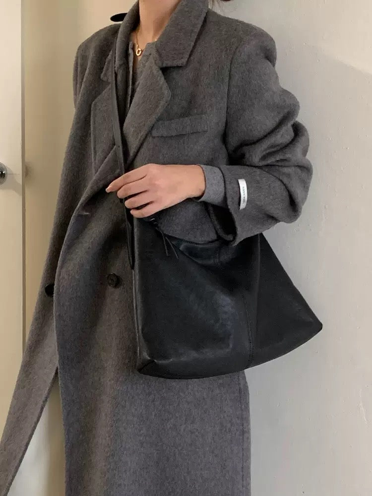 3676 genuine leather large hobo