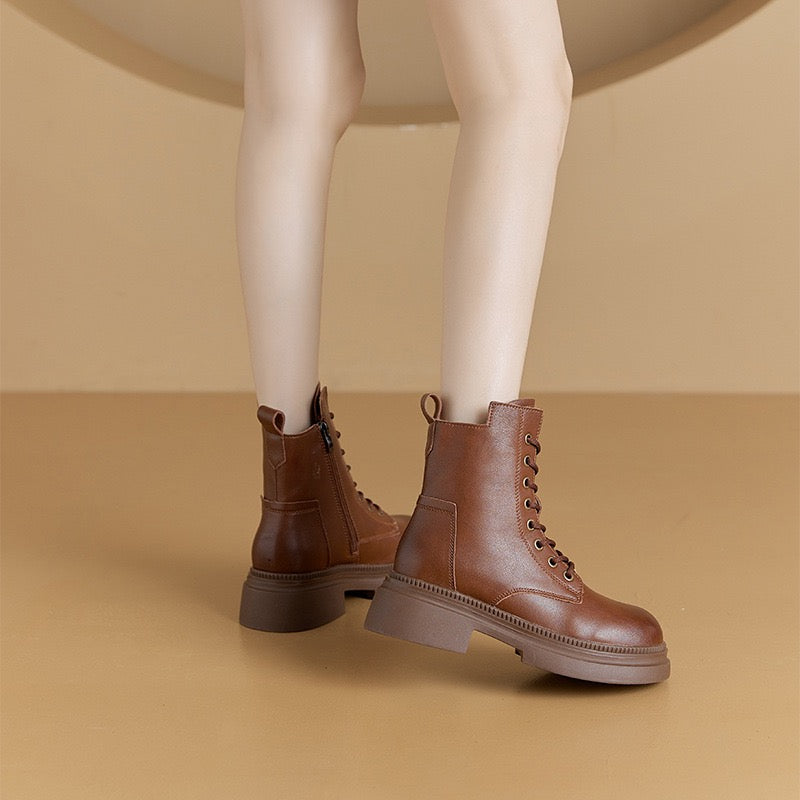 3470 genuine leather ankle boots