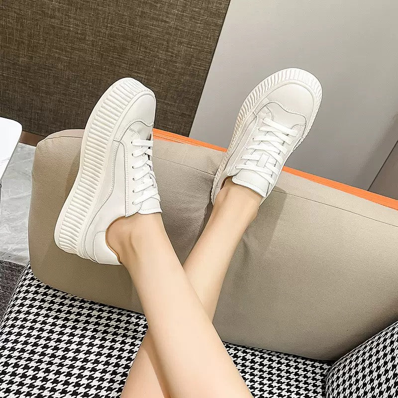 4059 genuine leather white sneaker