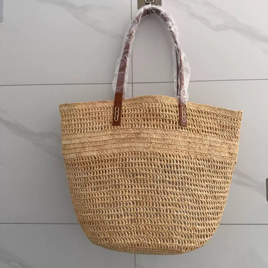 2394 summer raffia large beach bag