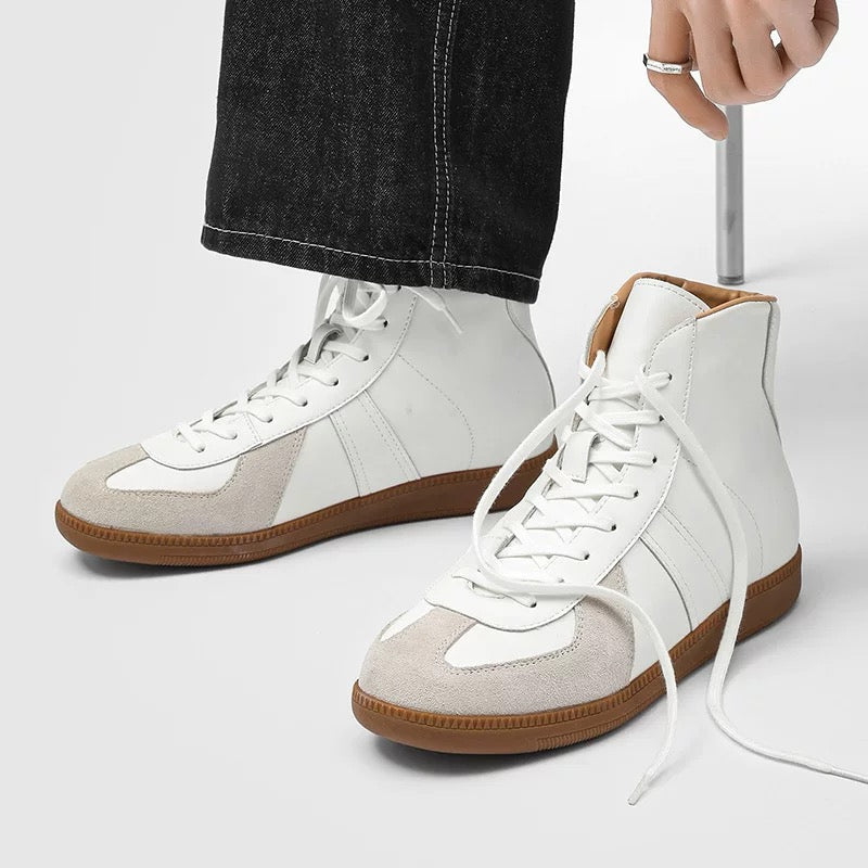 4405 genuine leather men's high top sneakers