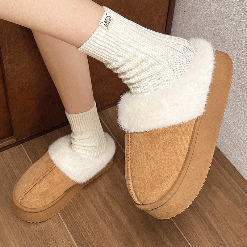 4109 Faux Fur-Lined Slipper Boots