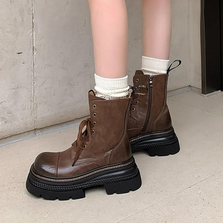 4216 Fashionable Platform Martin Boots