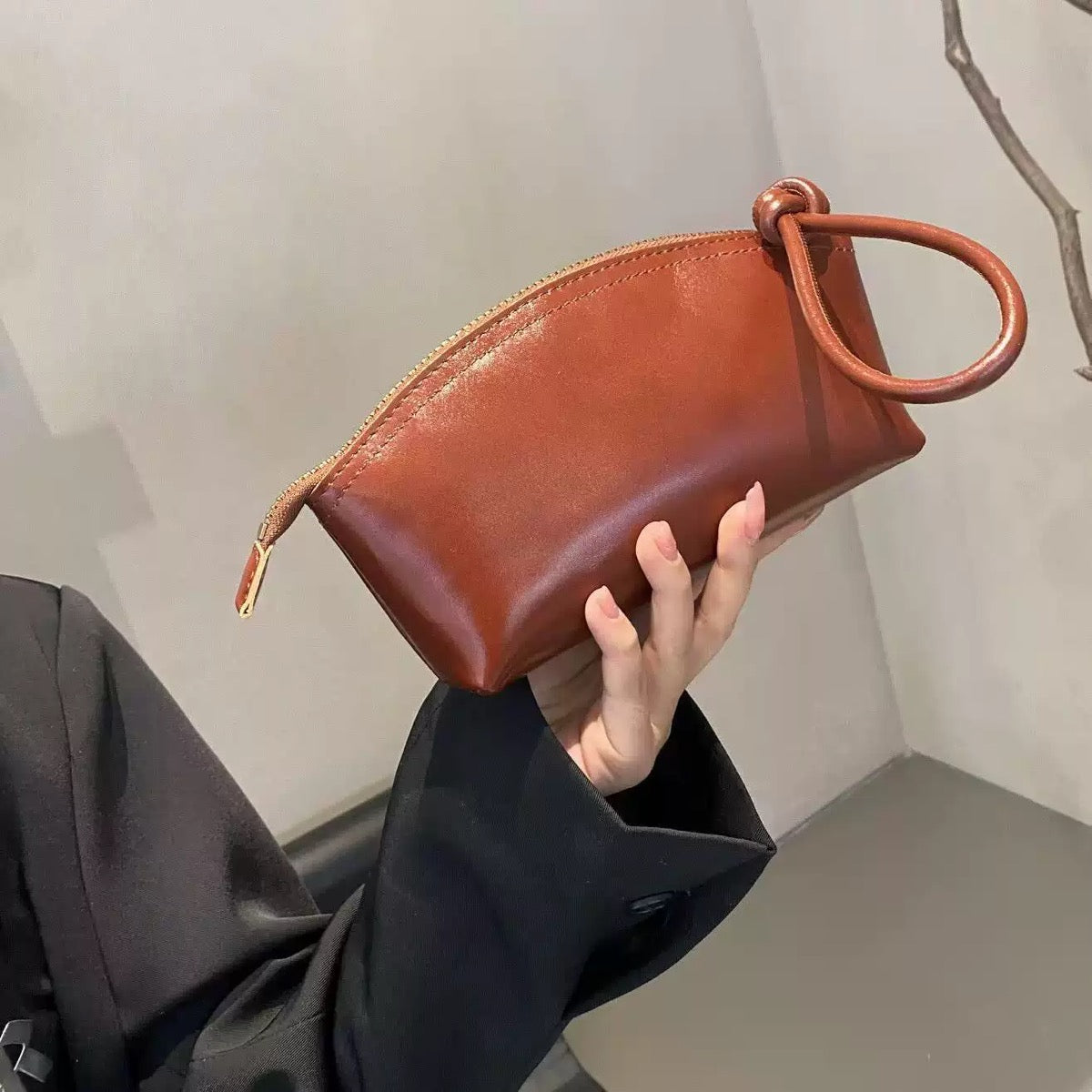 4854Real leather handbag
