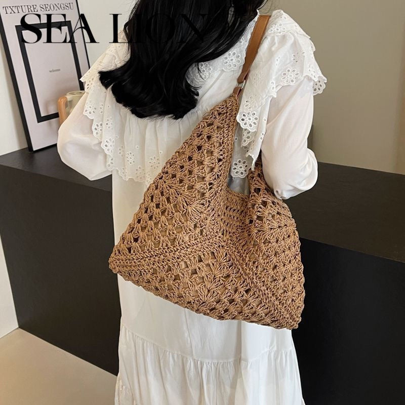 4040 Fashionable Straw Shoulder Bag