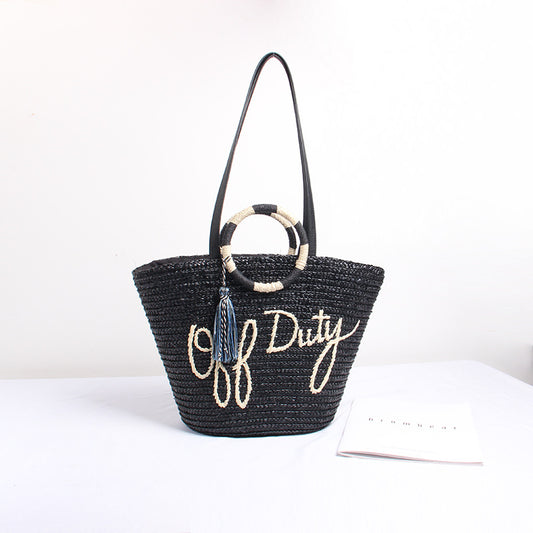 2302 large beach handmade woven bag