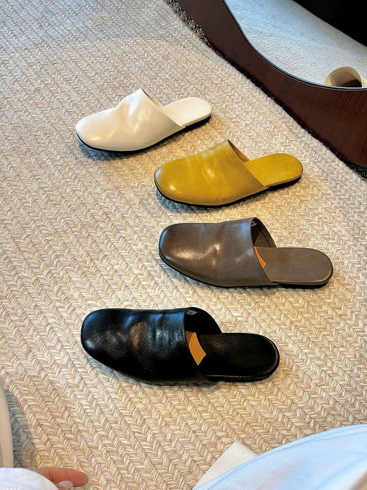 5062 genuine leather mules