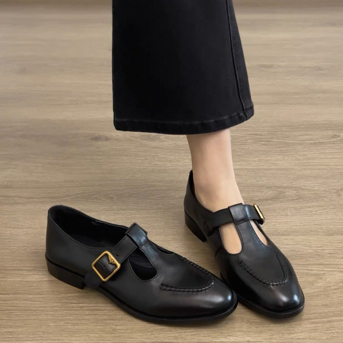 3893 Fashion Genuine Leather Mary Jane Women's Shoes