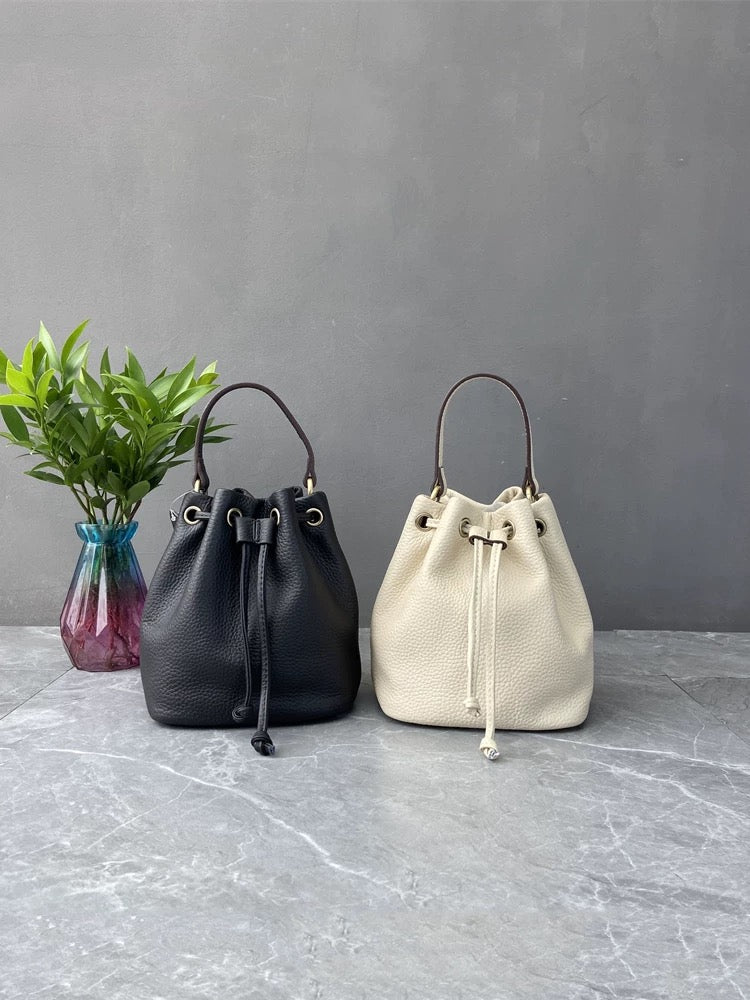 4471 genuine leather women bucket bag