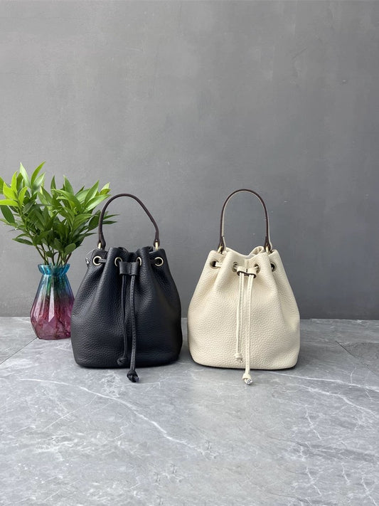 4471 genuine leather women bucket bag