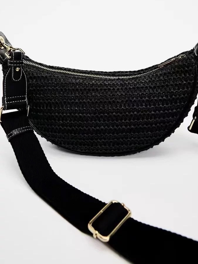 954 handmade straw crossbody bag