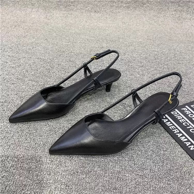 4741 genuine leather flat