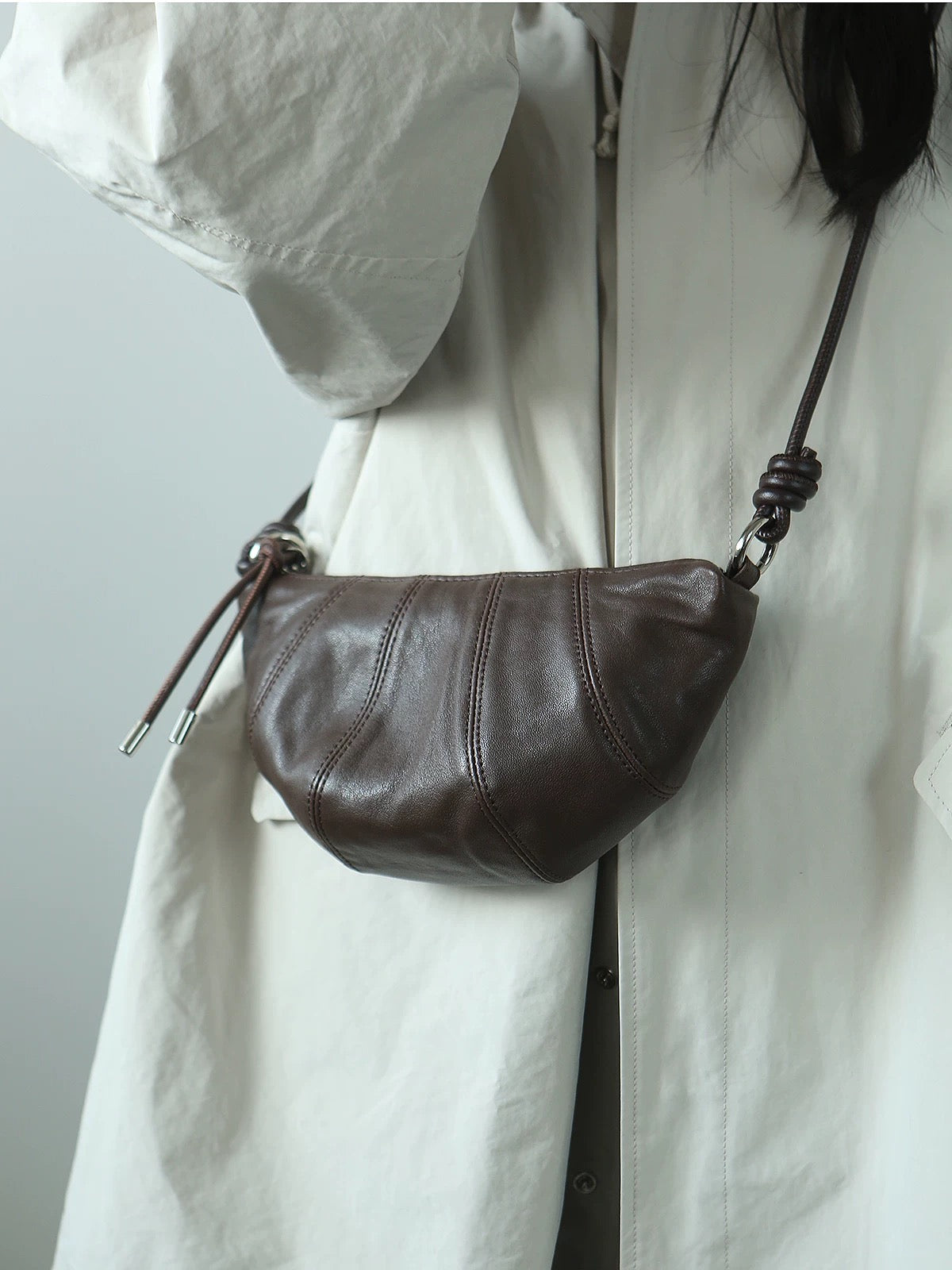 4394 genuine leather women crossbody bag