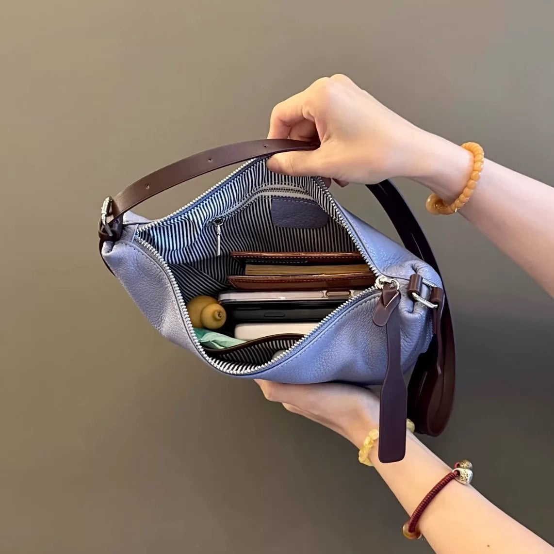 4489 genuine leather women handbag