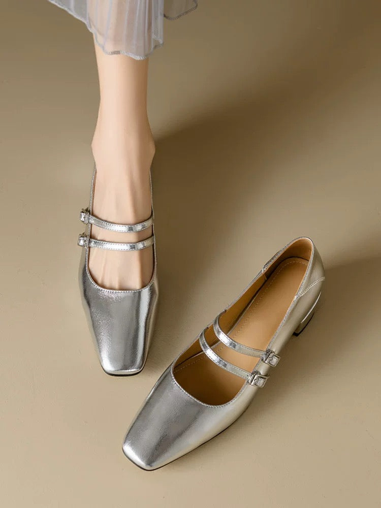 4771 genuine leather flats