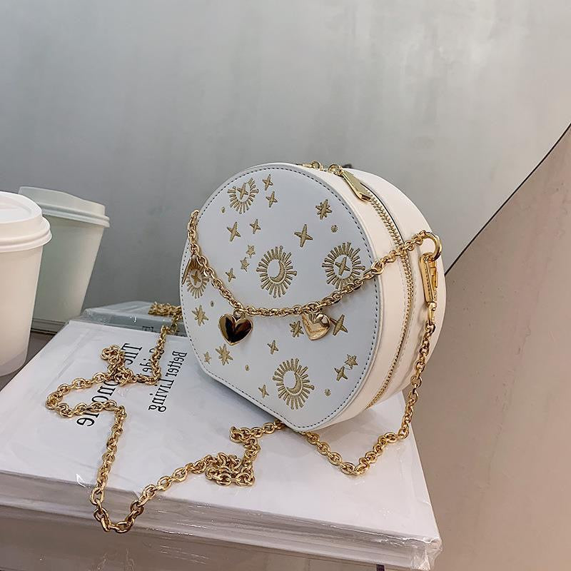 3987 Women's Fashion Round Crossbody Bag