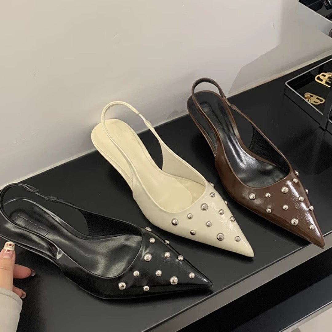 3399 Dressy Pointed-Toe Heeled Sandals
