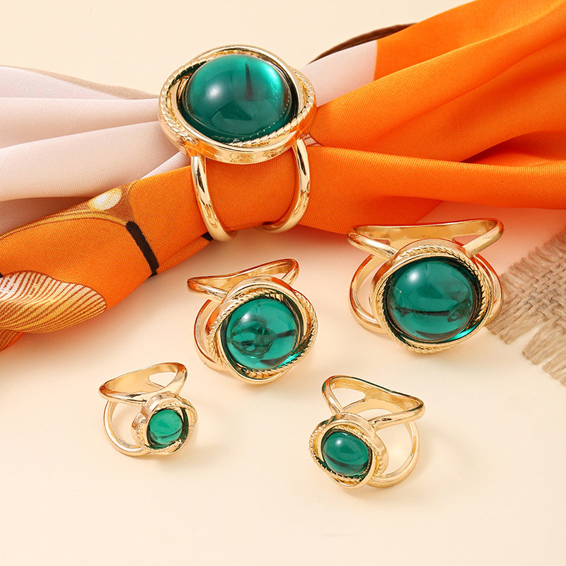3870Fashionable silk scarf ring