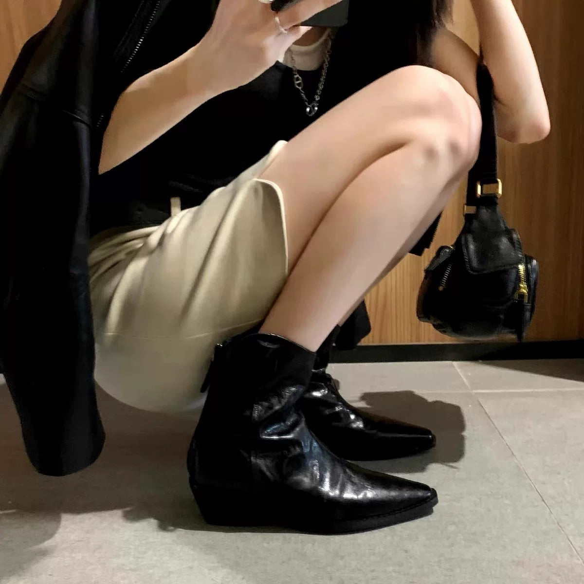 4575 genuine leather women boots