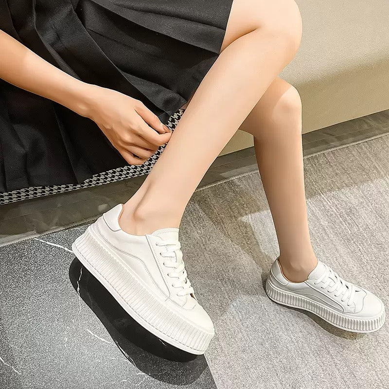 4059 genuine leather white sneaker
