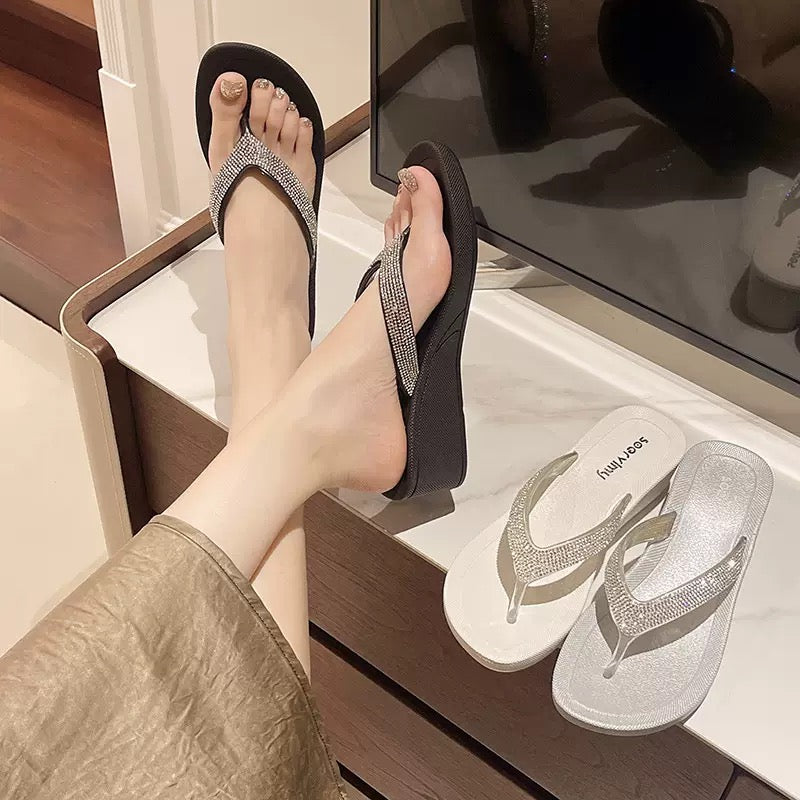 4053 rhinestone flip flop