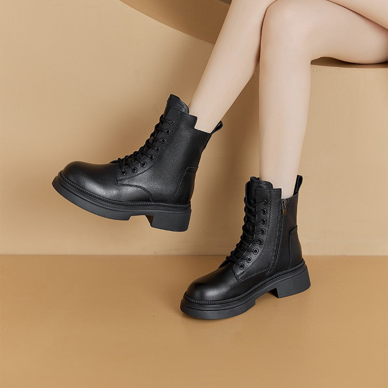3470 genuine leather ankle boots