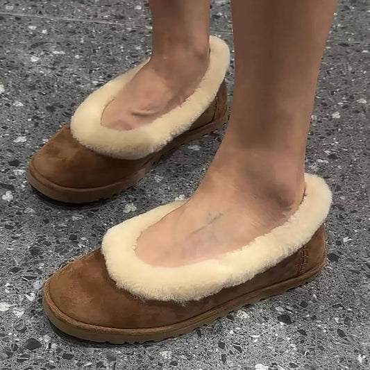 4995 fashion sheepskin ballet flat
