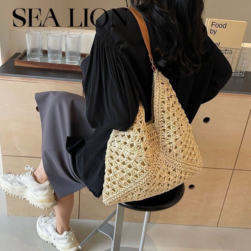 4040 Fashionable Straw Shoulder Bag