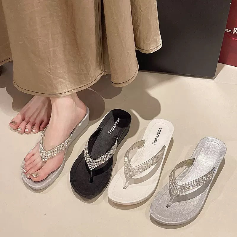 4053 rhinestone flip flop