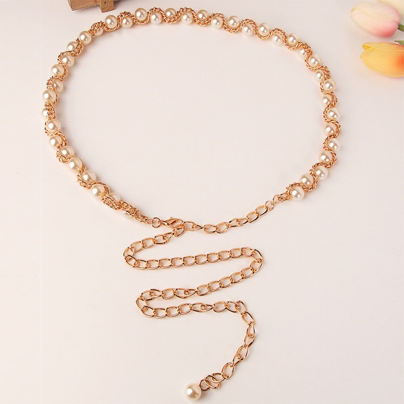 4224 metal chain belt for women