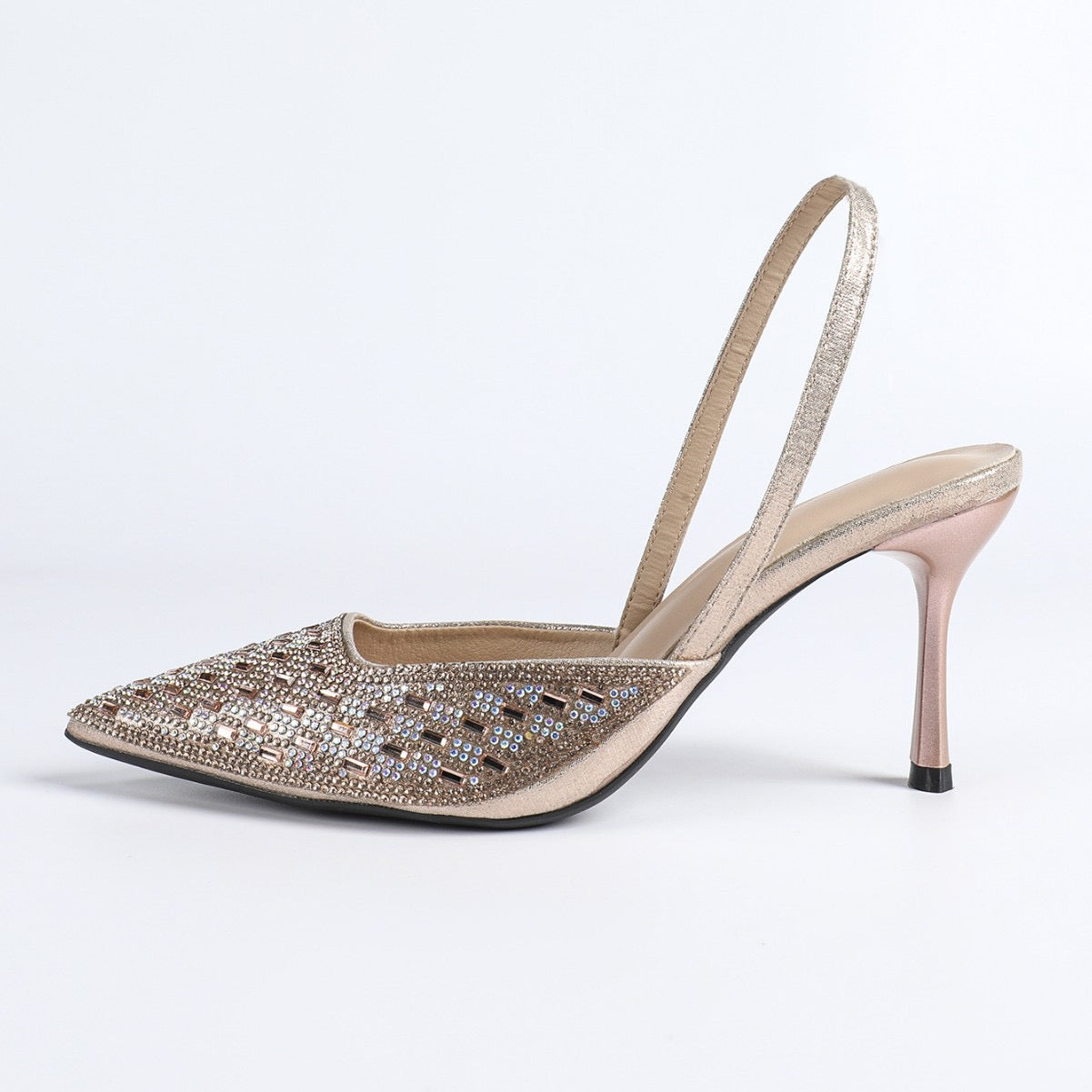 3737 Crystal-Embellished High Heels