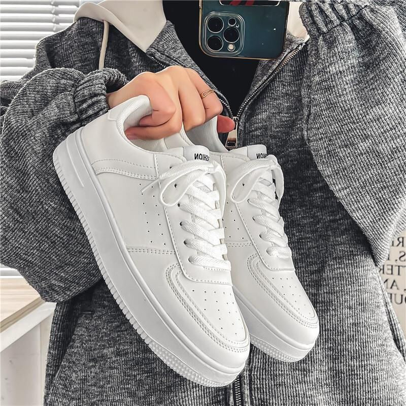 3540 Unisex Stylish White Athletic Shoes