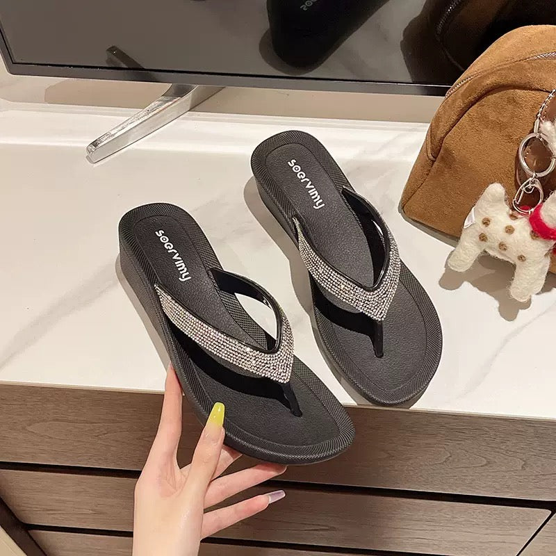 4053 rhinestone flip flop