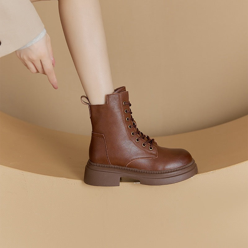 3470 genuine leather ankle boots