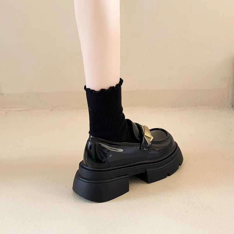 3566 Platform Leather Shoes