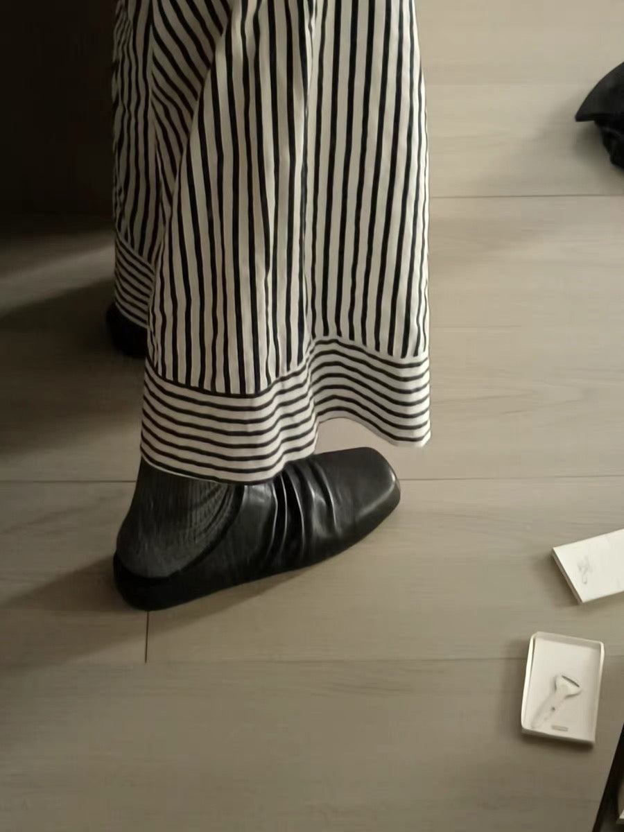 3673Leather slippers