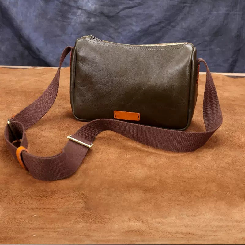 4149 genuine leather men's crossbody bag