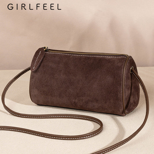 2036 suede leather crossbody bag