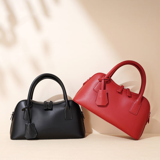 2042 genuine leather Boston handbag