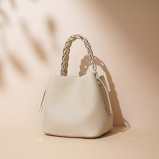 991 small solid bucket bag