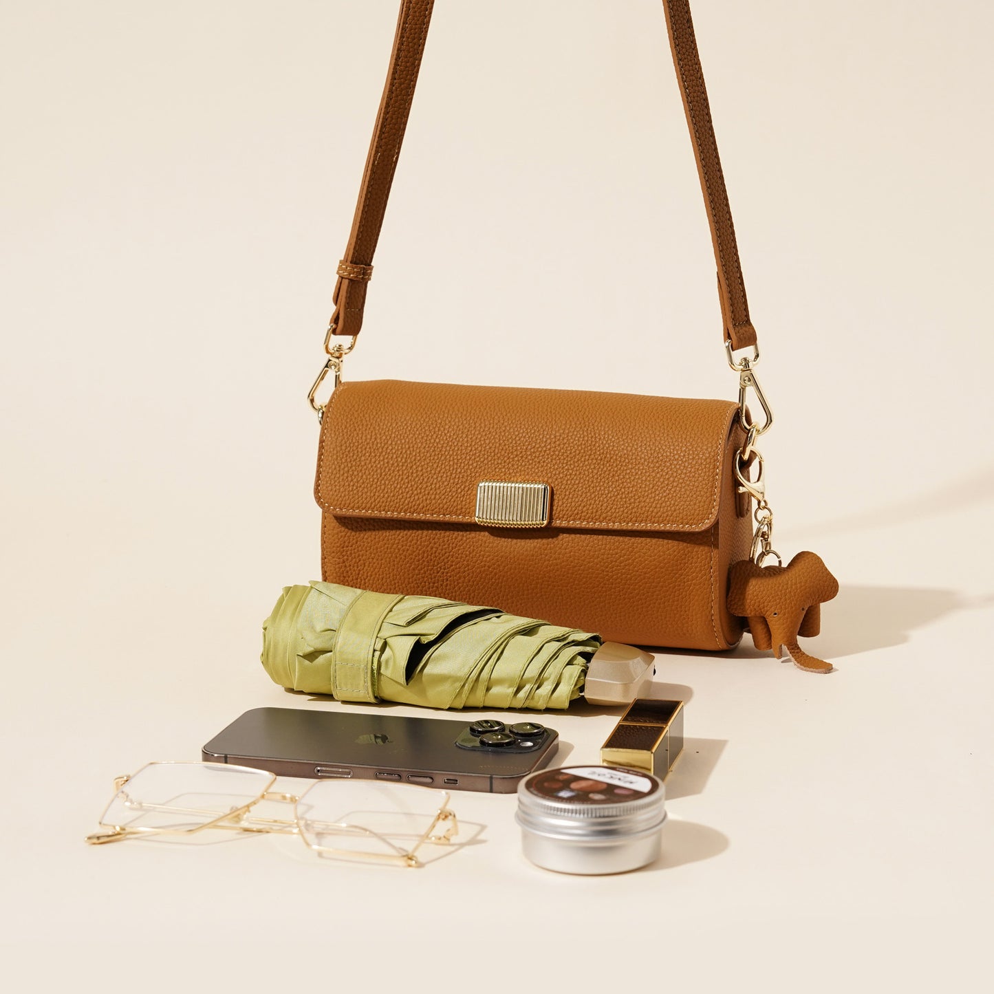 2047 solid small flap crossbody bag