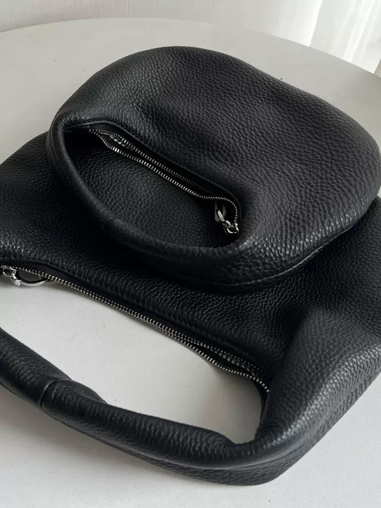 2307 high-end cow leather texture handbag