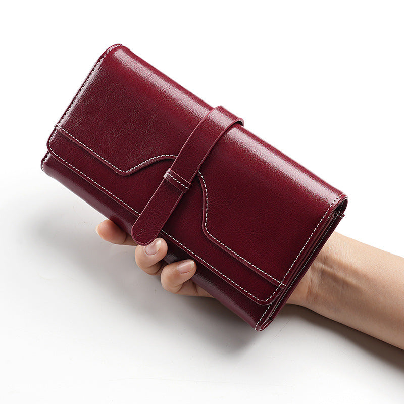 TWS genuine leather long purse