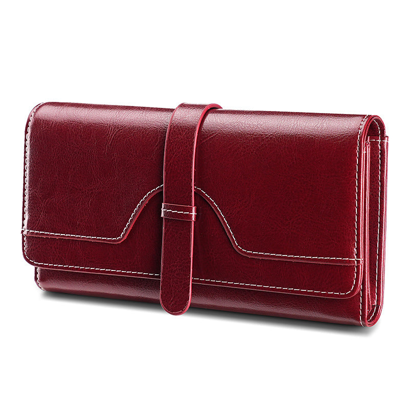TWS genuine leather long purse