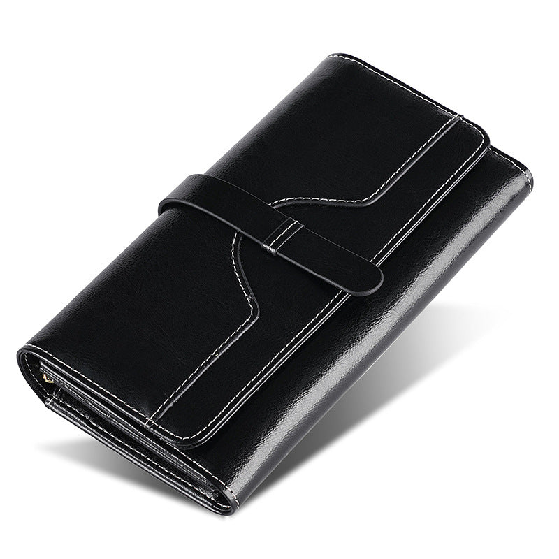 TWS genuine leather long purse
